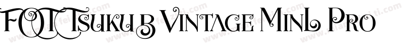FOT Tsuku B Vintage MinL Pro字体转换